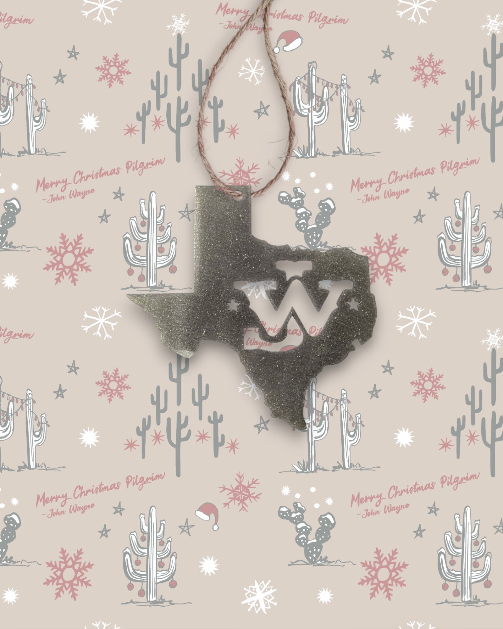JW Texas Ornament - Matte Clear