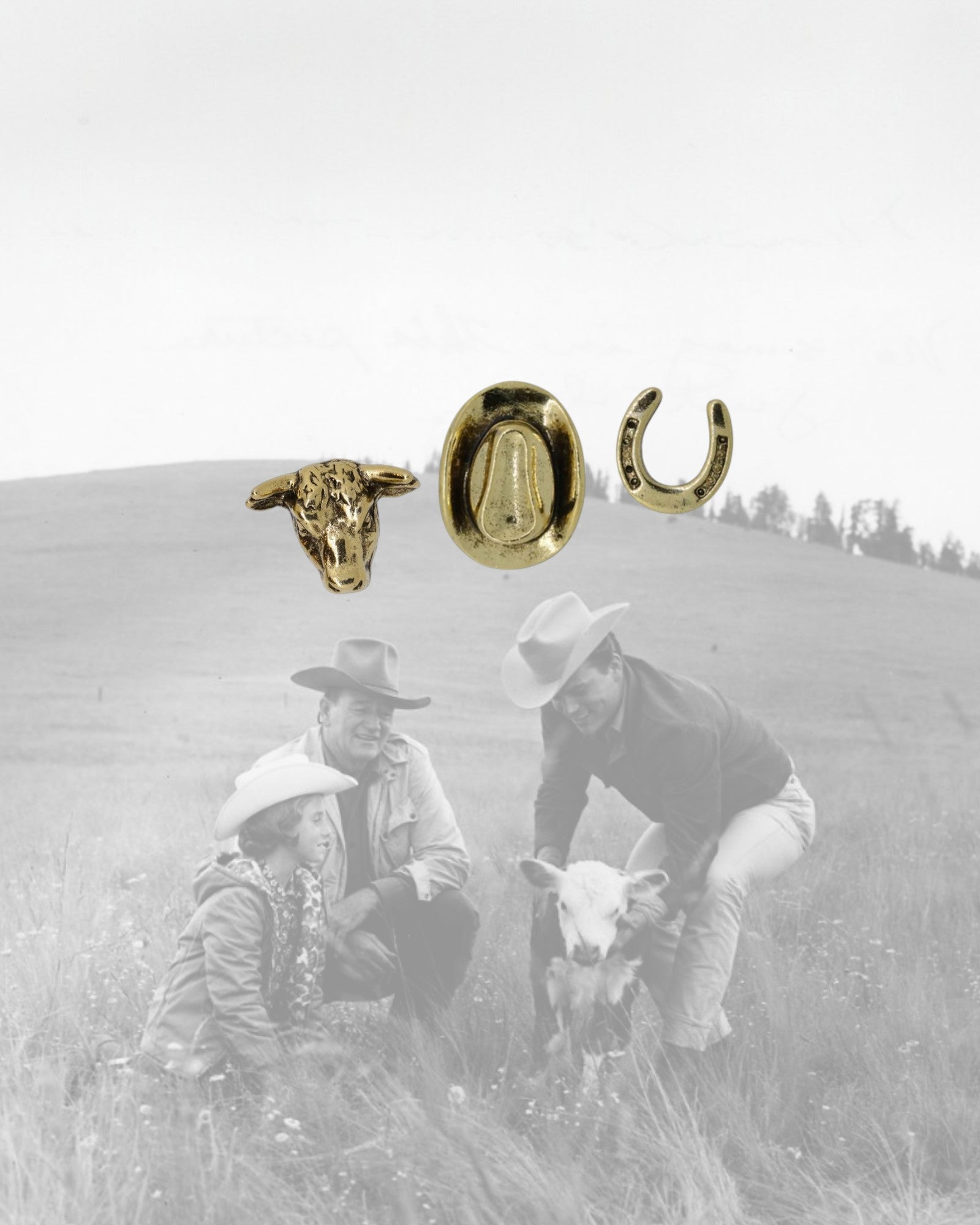 John Wayne 26 Bar Ranch Pins – Set of 3