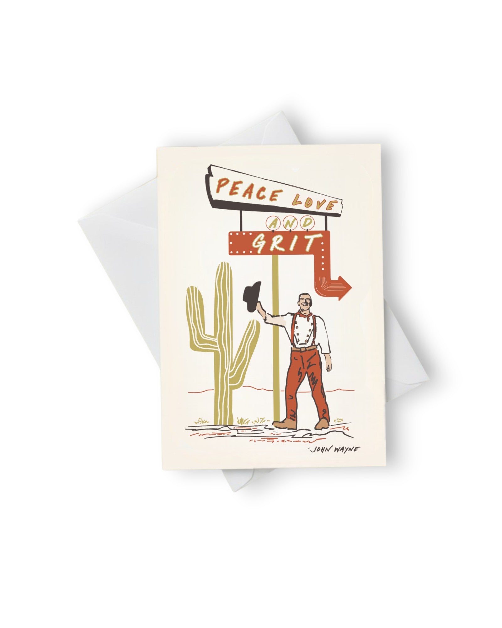 John Wayne Holiday Card –  Peace, Love & Grit