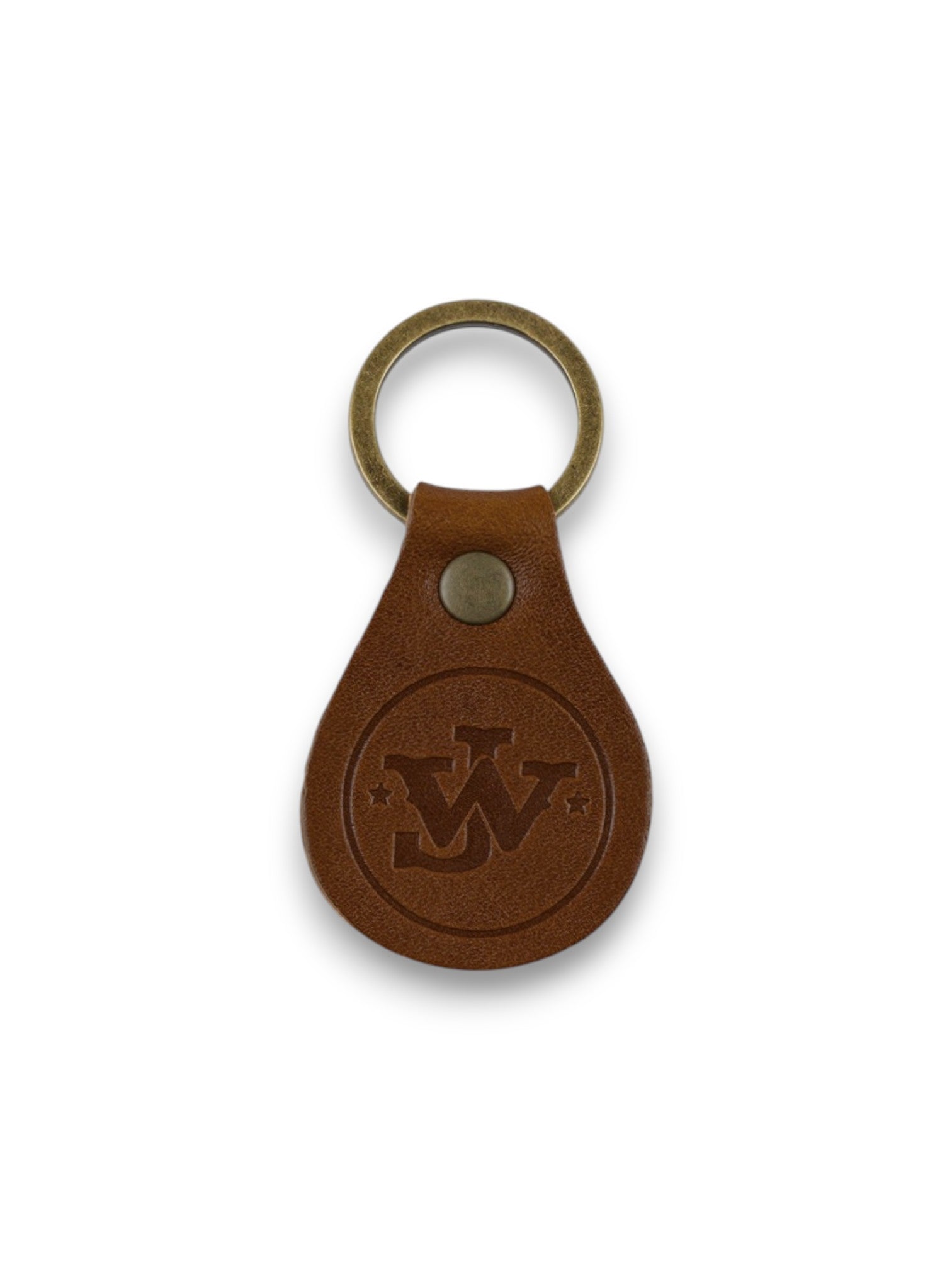 John Wayne Leather Keychain - Brown