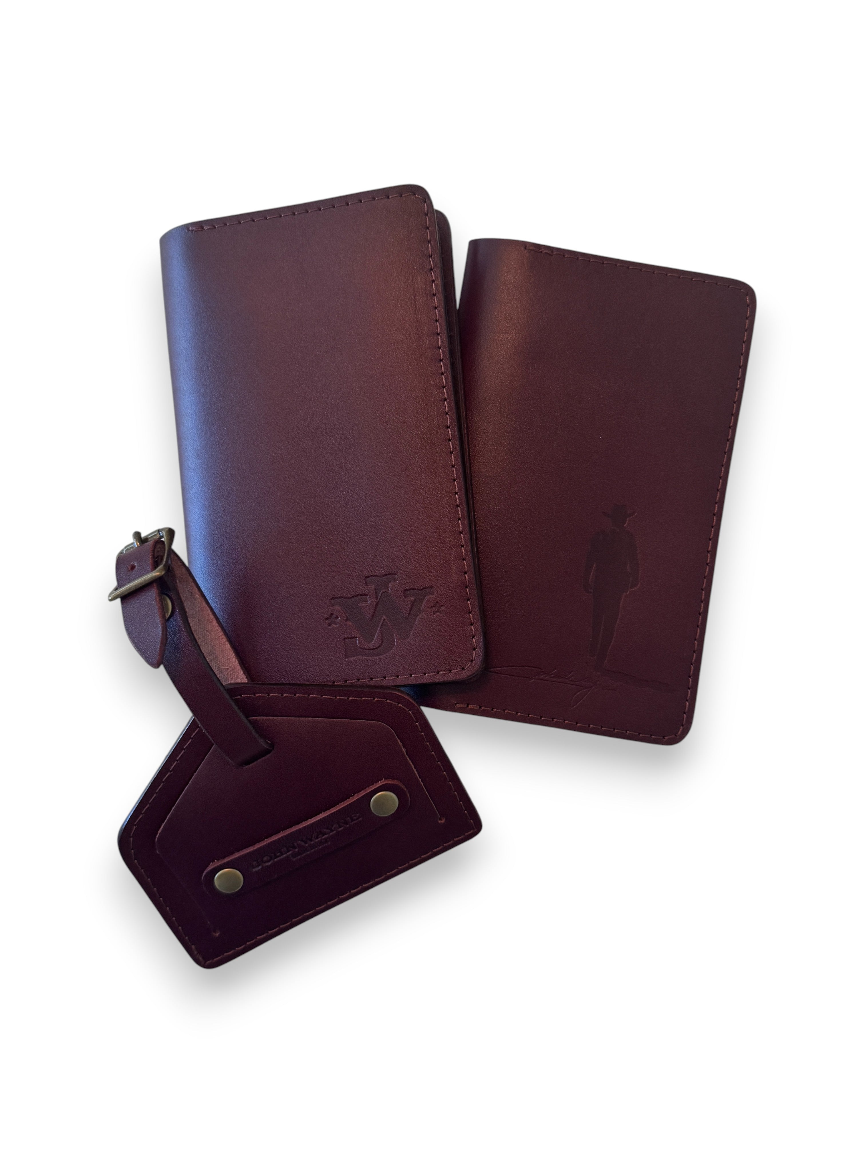 John Wayne Leather Travel Wallet – Medium Brown