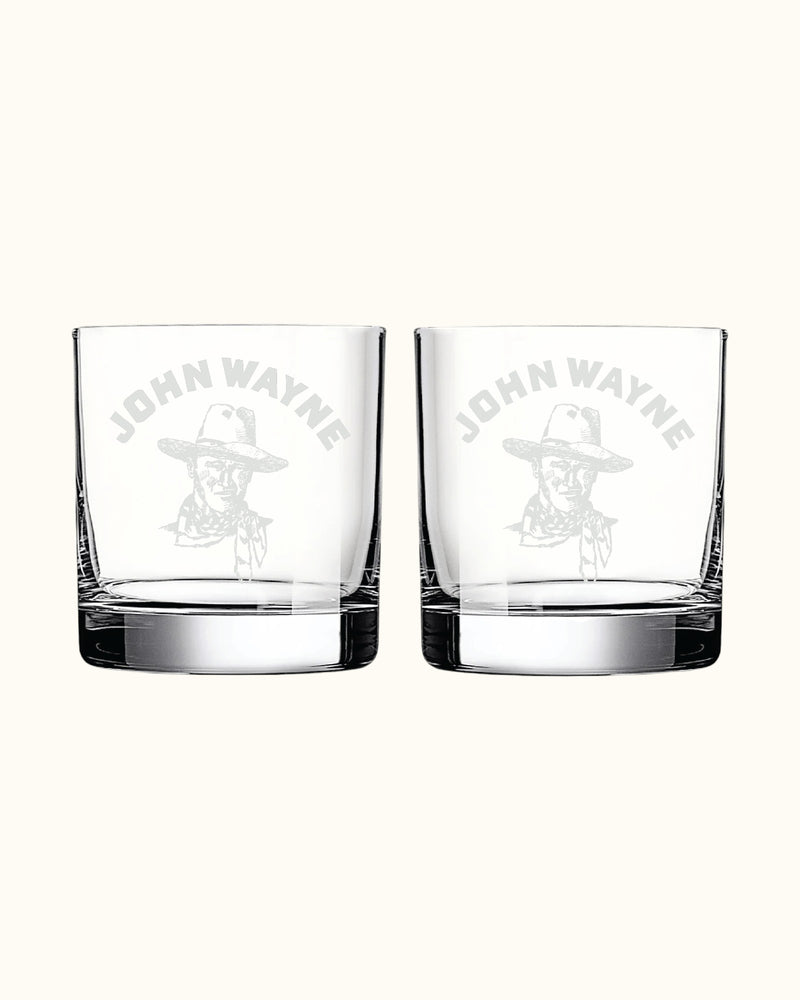 John Wayne Sketch Whiskey Glass Set