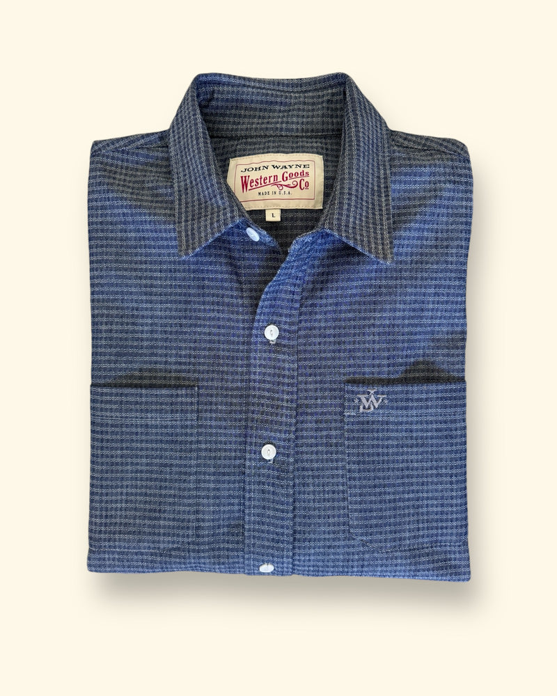 The Ethan Men's Western Shirt in Pontiac Indigo