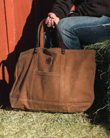 John Wayne Waxed Canvas Camp Tote - Tan