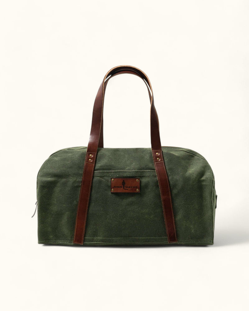 John Wayne Waxed Canvas Duffle Bag - Olive