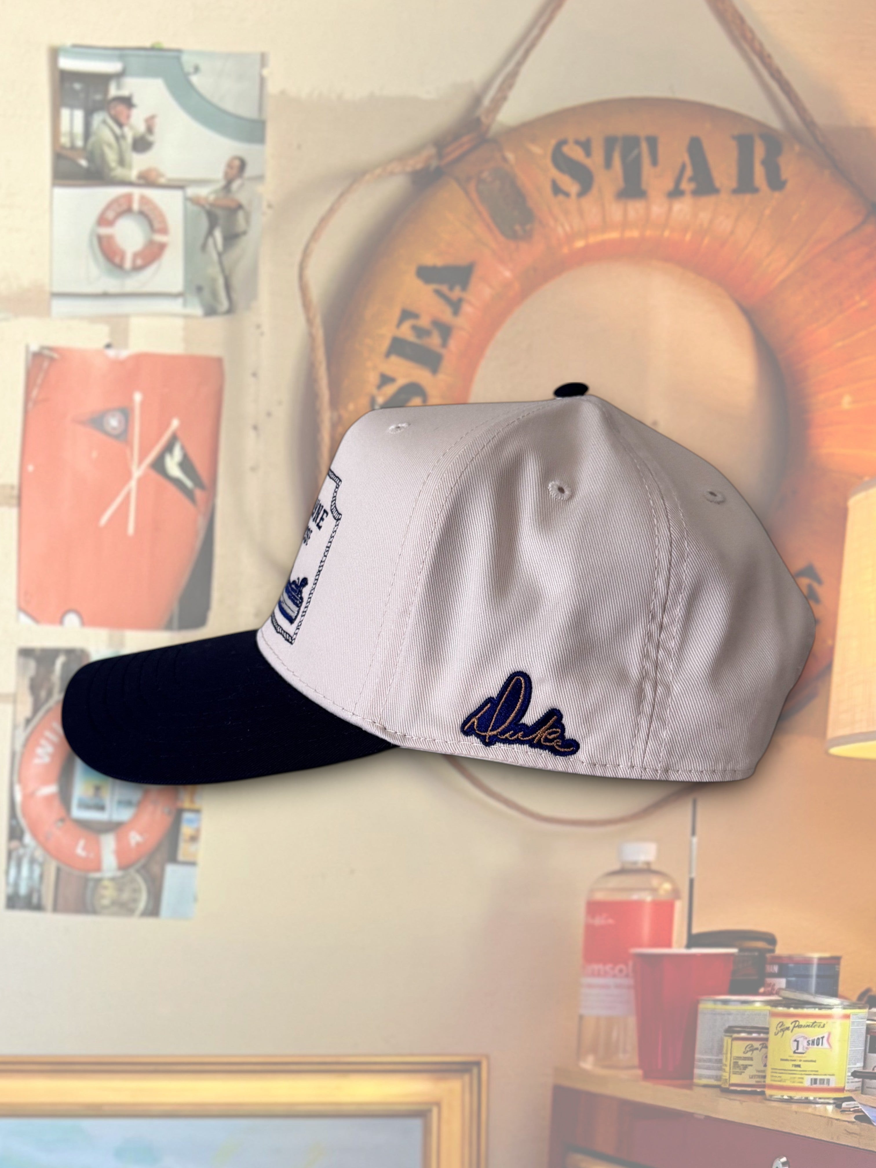 Wild Goose Trucker Cap – Natural/Navy