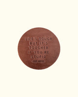 John Wayne Classic Quotes Leather Coaster Set - Brown