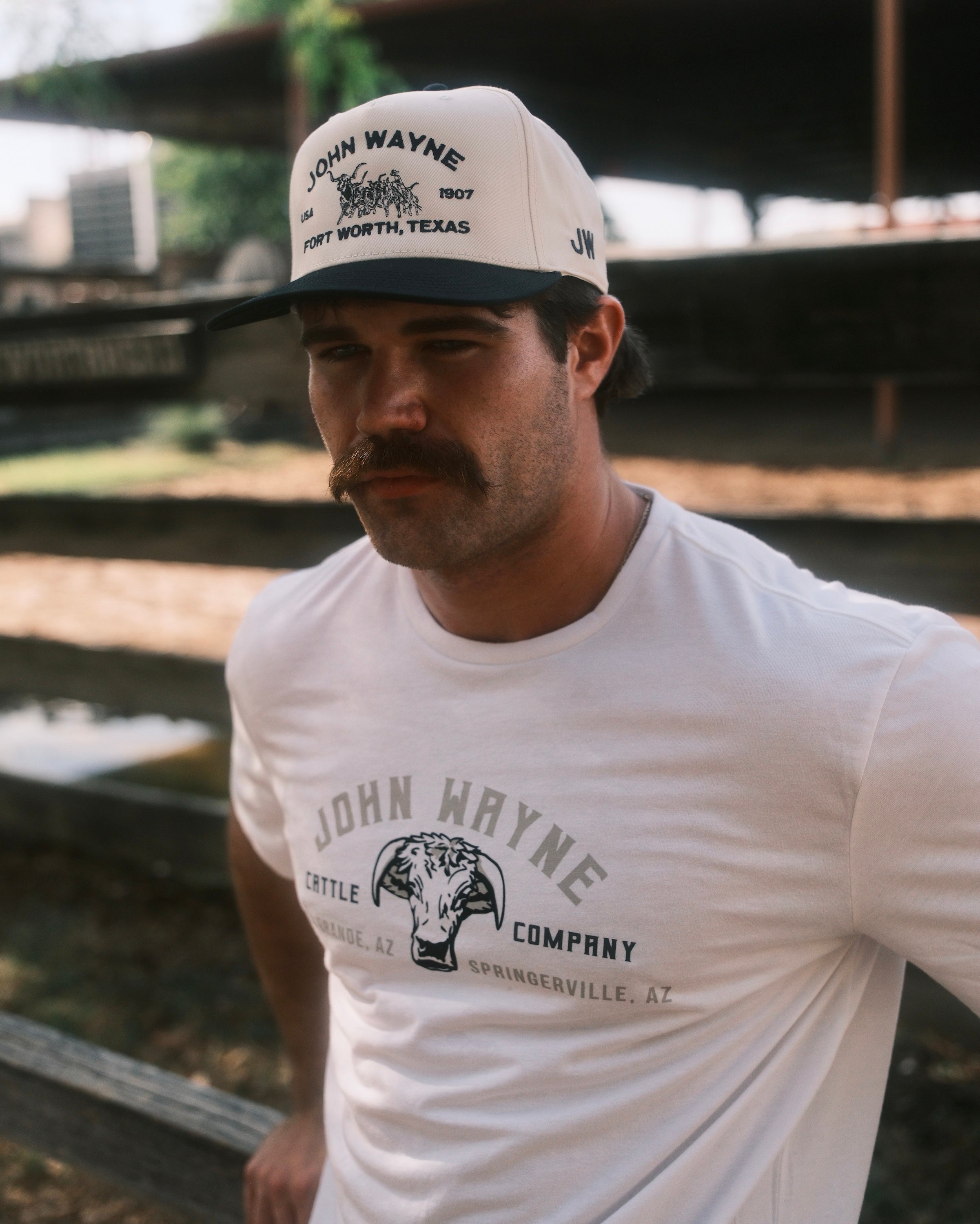 Stockyards Trucker Cap – Natural/Black