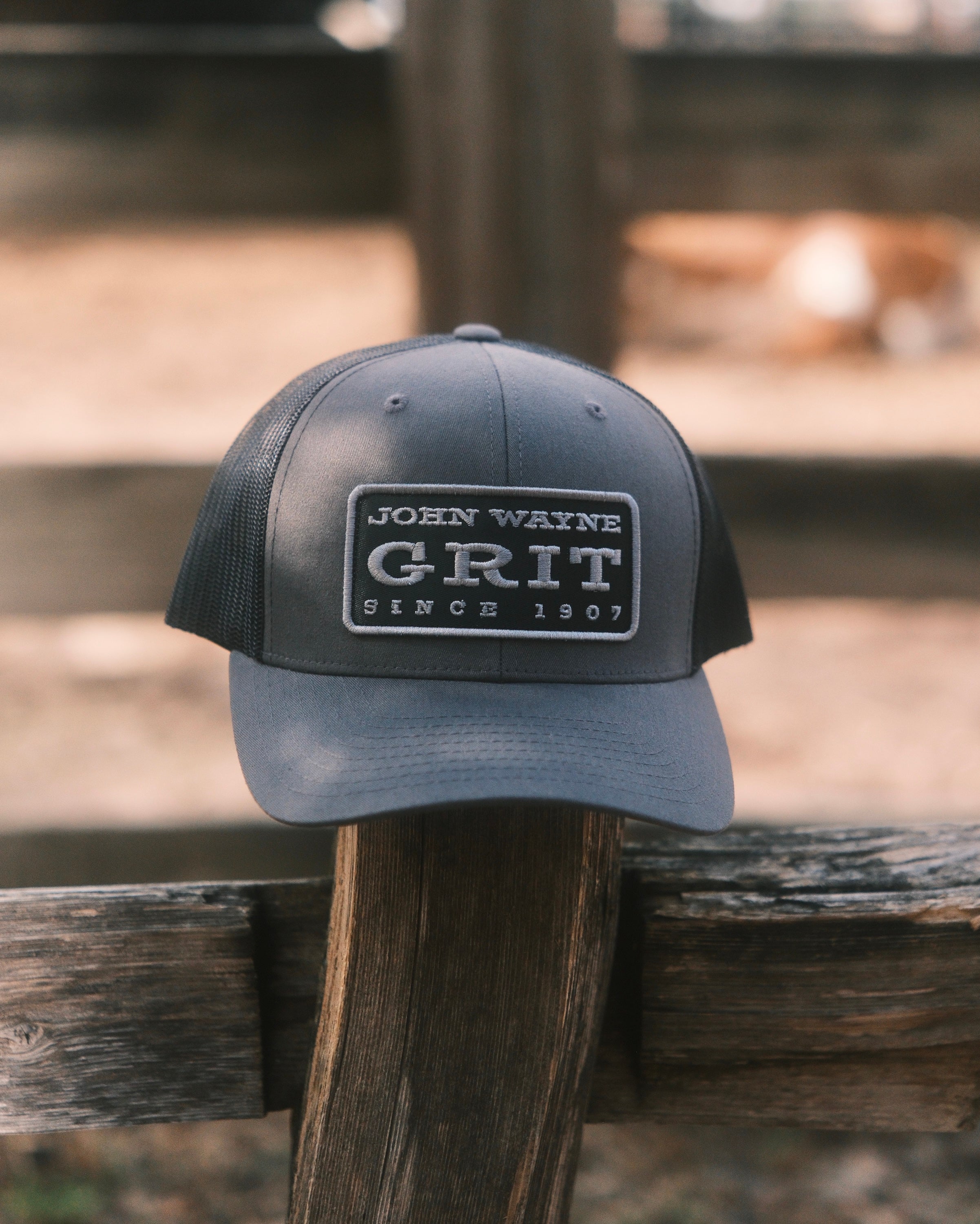 GRIT Trucker Hat - Charcoal/Black