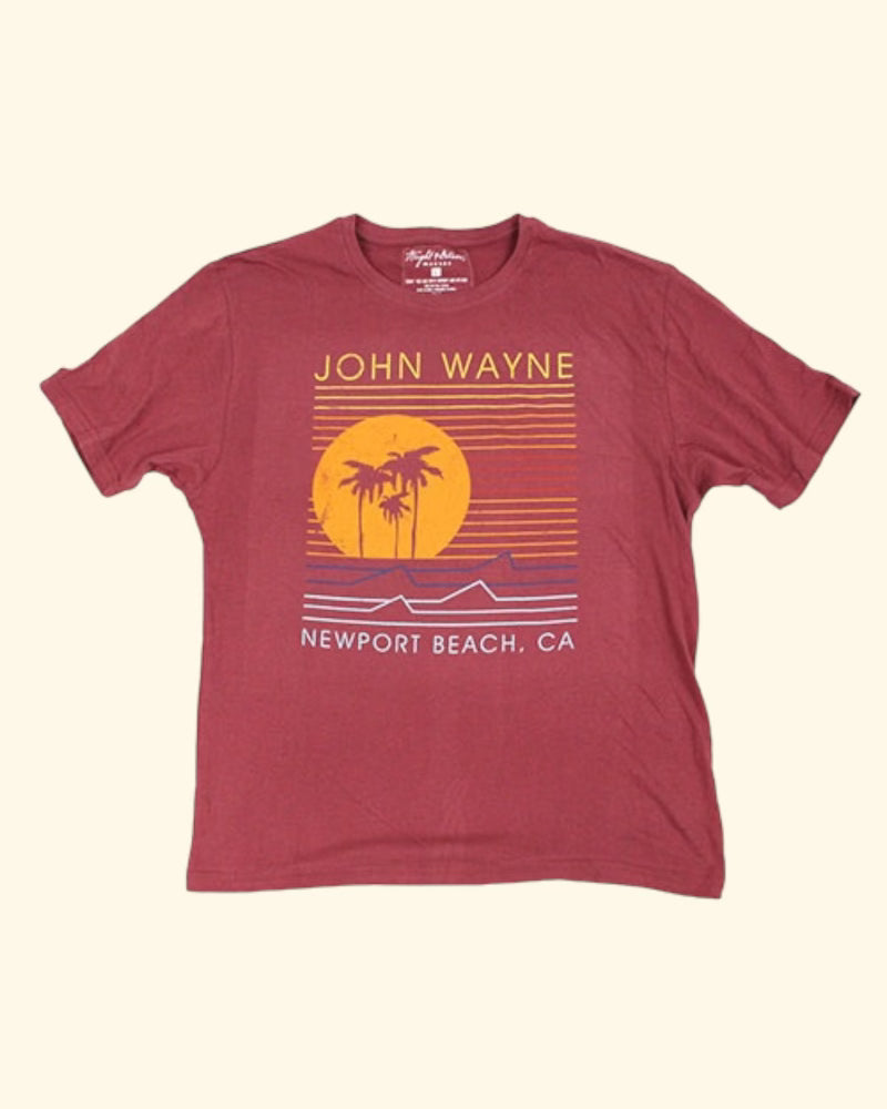 Newport Beach Skyline Tee - Burnt Red