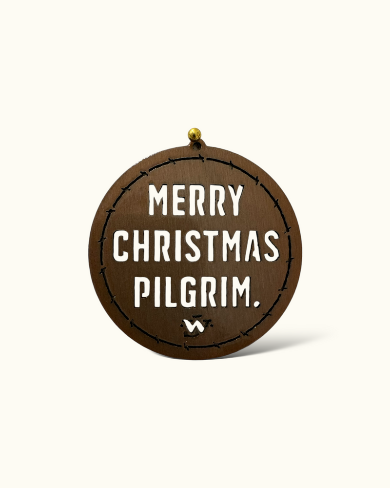 Merry Christmas Pilgrim Quote Ornament - Penny Dust