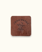 John Wayne Sketch Leather Coaster Set - Brown