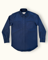 The Ethan Men's Western Shirt in Sanded Twill - Midnight Blue