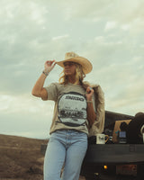 Stagecoach Monument Valley Photo Tee - Cement