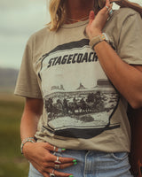 Stagecoach Monument Valley Photo Tee - Cement