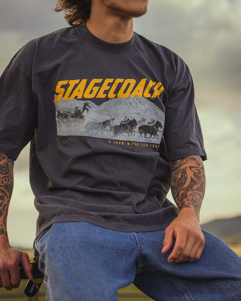 Stagecoach Photo Tee - Washed Indigo