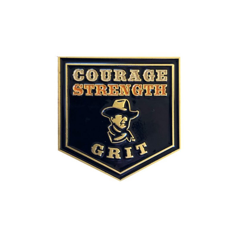 Courage, Strength & Grit Banner Pin