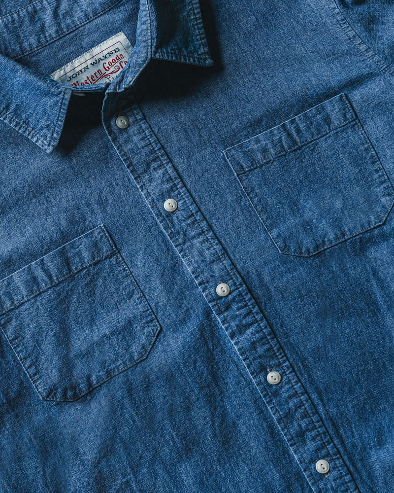 The "Ethan" Shirt in Blue Steel Chambray