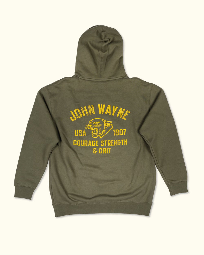 John Wayne Cougar Hoodie - Army Green