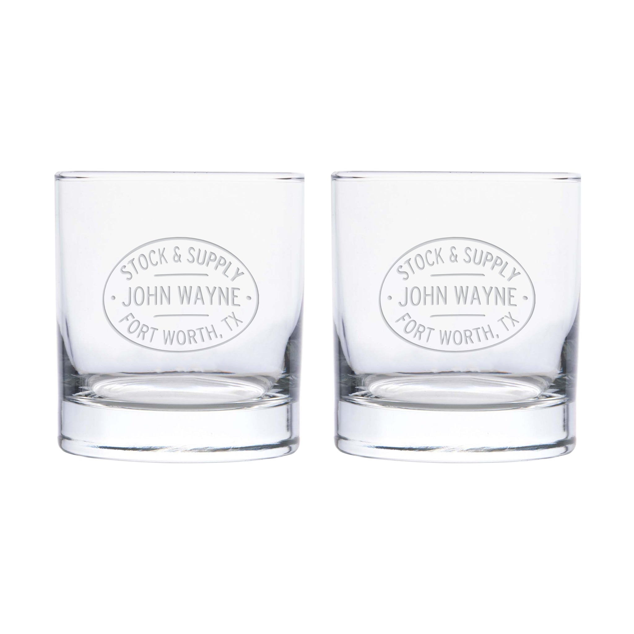 two whisky glasses with 
