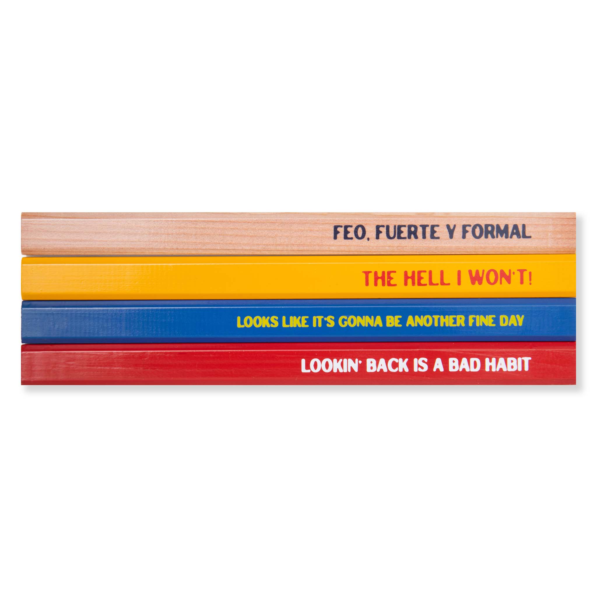 4 pack of pencils with john wayne quotes on them 
