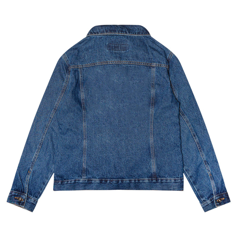 plain back of denim jacket 