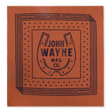 brown john wayne MFG Co. bandana with horse shoe 