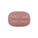  john wayne western goods fort worth texas wood magnet 