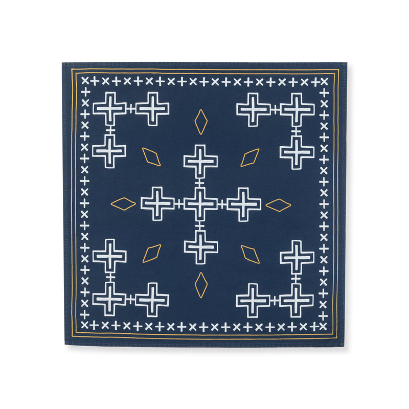 navy bandana with crosses design 