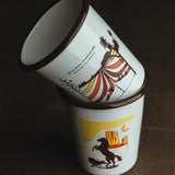 coated tumbler cup with Classic JW Monument Valley Scenery stacked on top of another cup