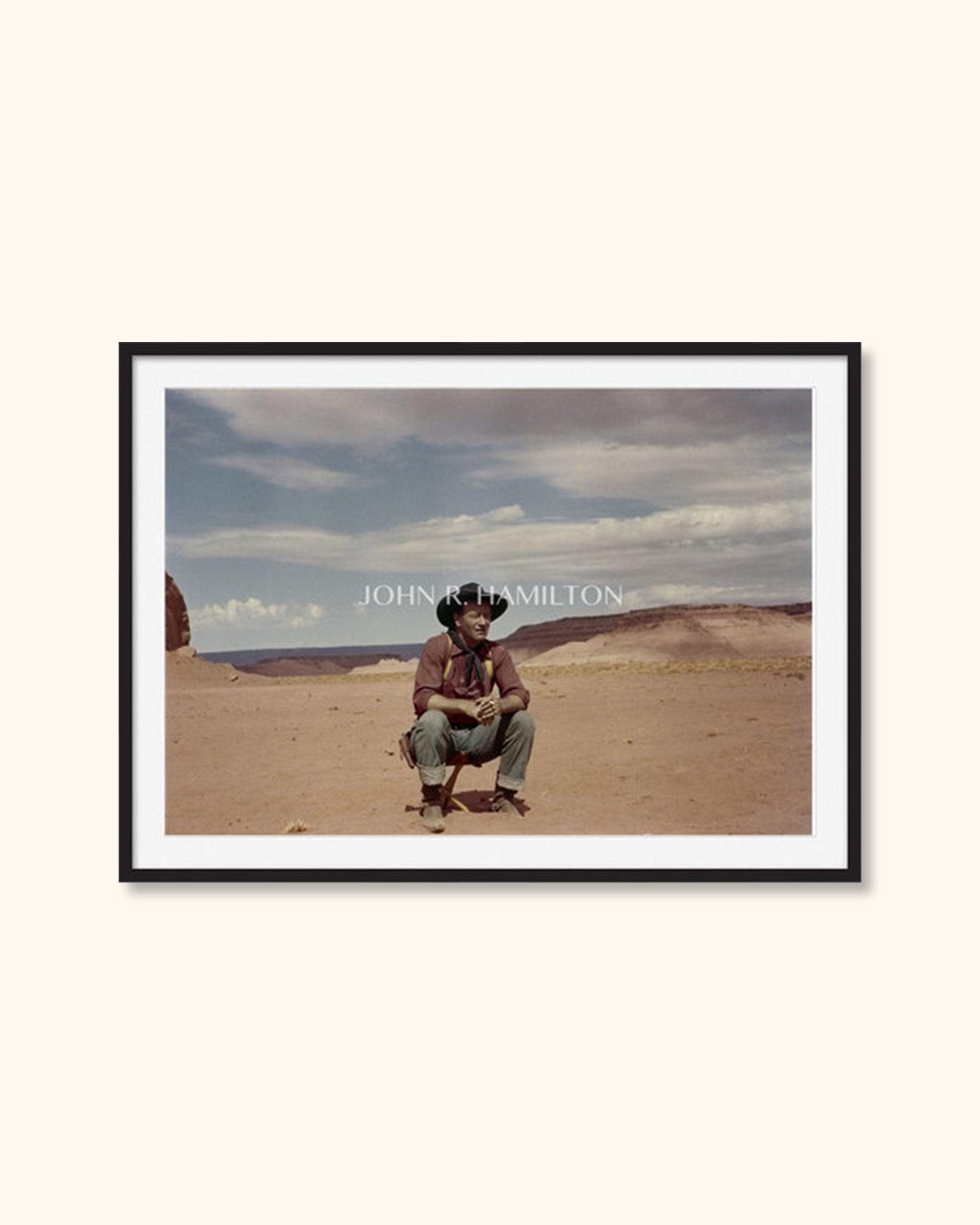 JOHN WAYNE ON SET OF "THE SEARCHERS", 1955