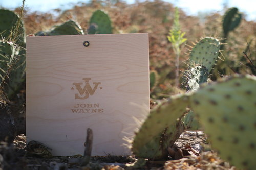 john wayne storage box with cacti 