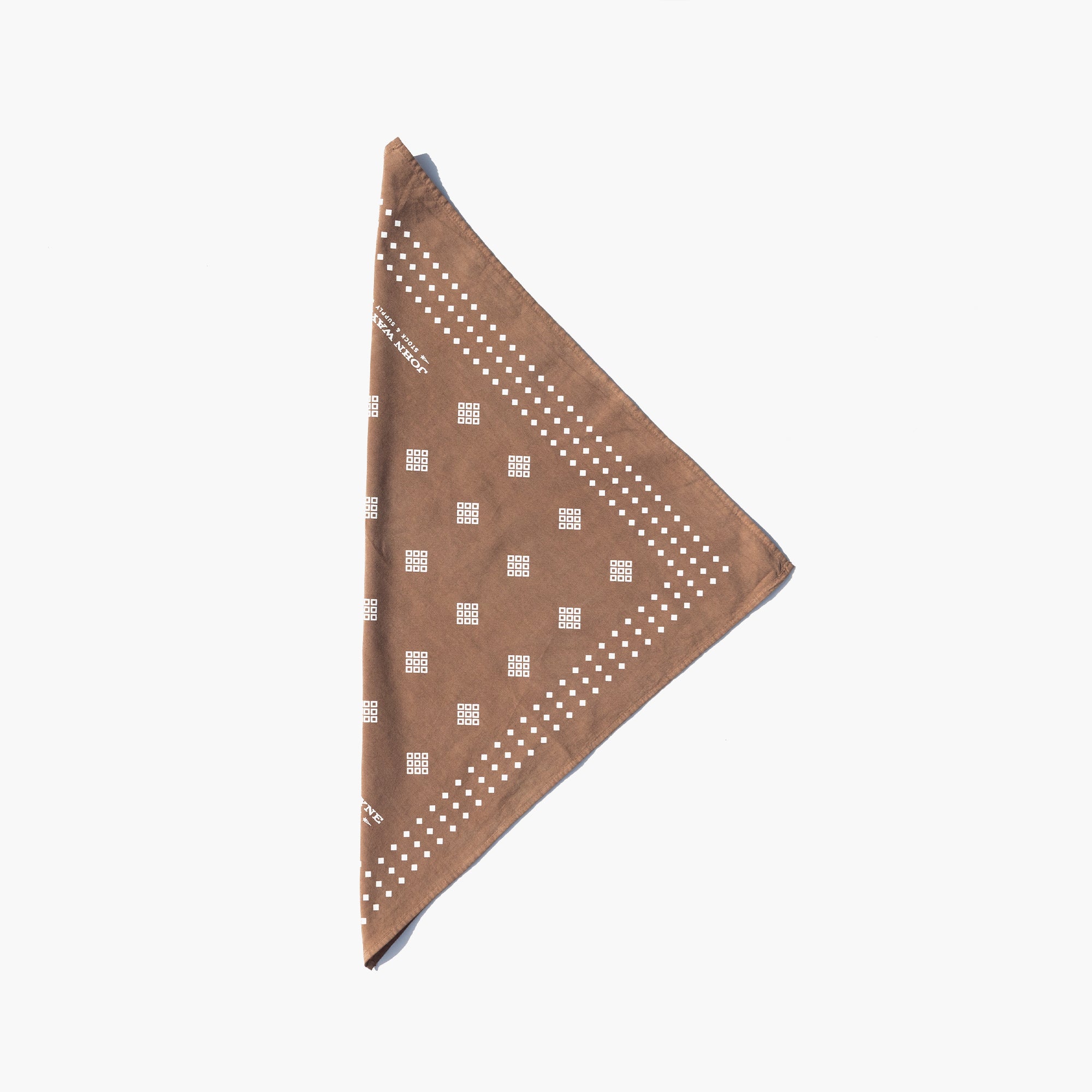spruce vintage bandana with diamond and dots folded in half