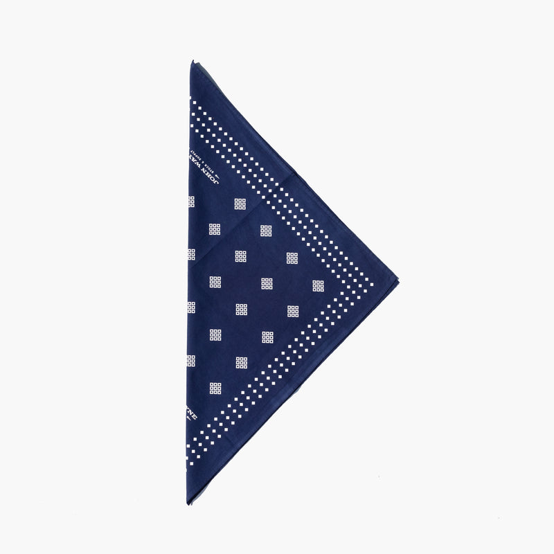 blue bandana with diamonds folded 