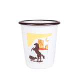 coated tumbler cup with horse and Valley Scenery
