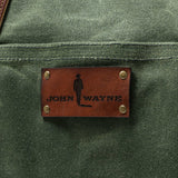 close up of john wayne silhouette patch