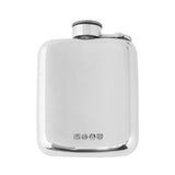 plain silver back of flask