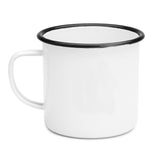plain white back of mug with black rim at the top
